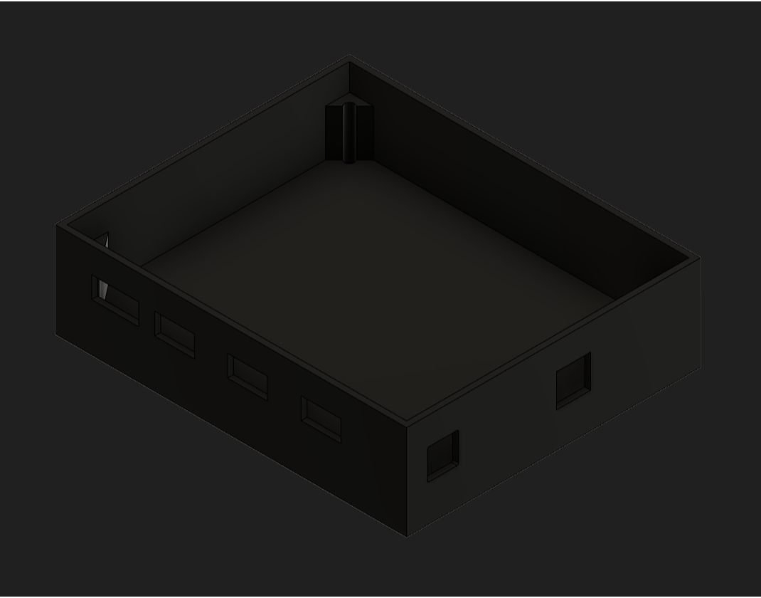 3D model of bottom of enclosure
