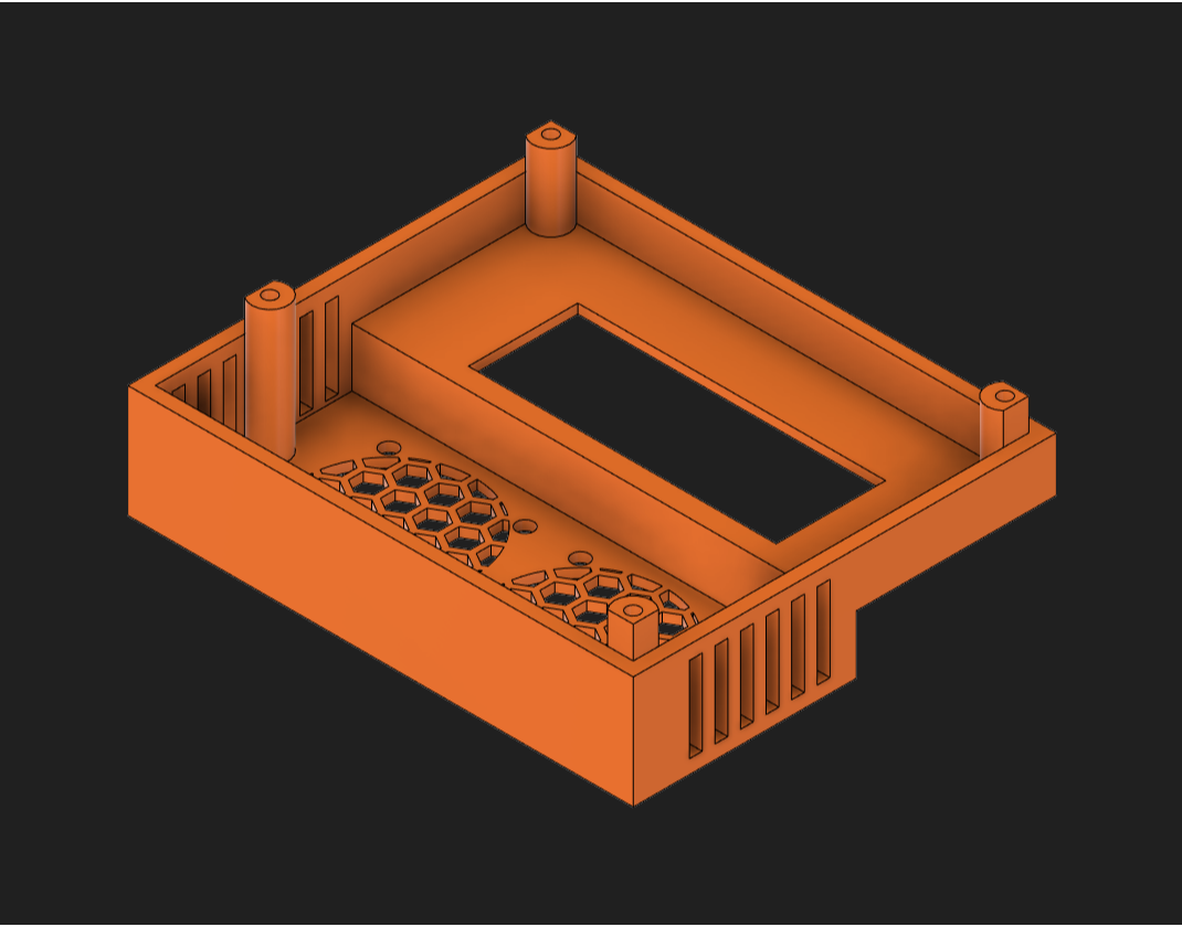 3D model of top of enclosure