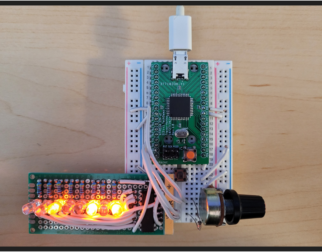 Assembled PCB and testing circuit