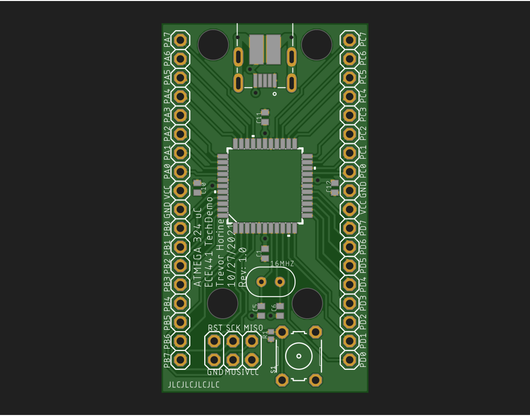 Render of top gerber